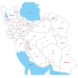 نقشه وکتور ایران