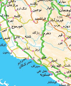 نقشه توریستی ایران فارسی,ایران فارسی