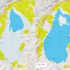 نقشه توپوگرافی دریاچه دشت ارژن فارس