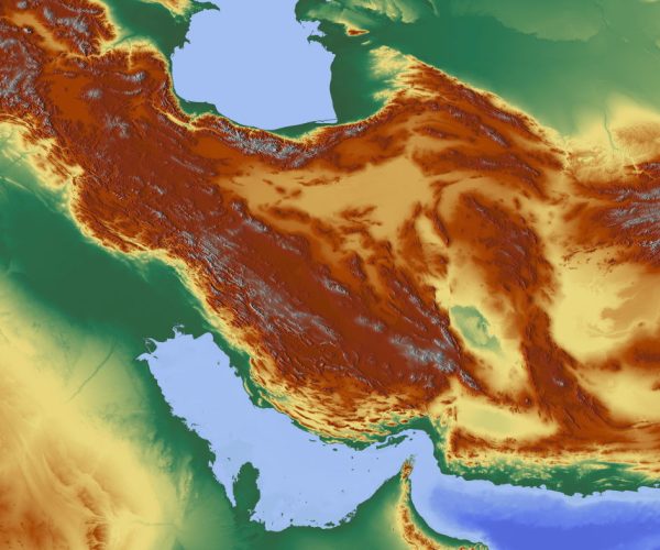 نقشه ژئورفرنس ارتفاعات ایران