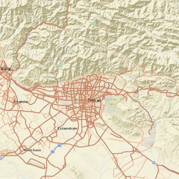 Arcgis Streets Iran Map