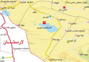 نقشه تقسیمات شهرستان زرین دشت