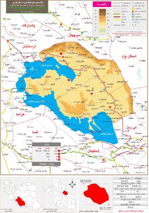 نقشه تقسیمات شهرستان بختگان
