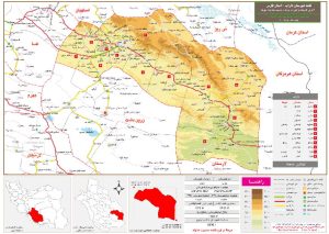 نقشه تقسیمات شهرستان داراب