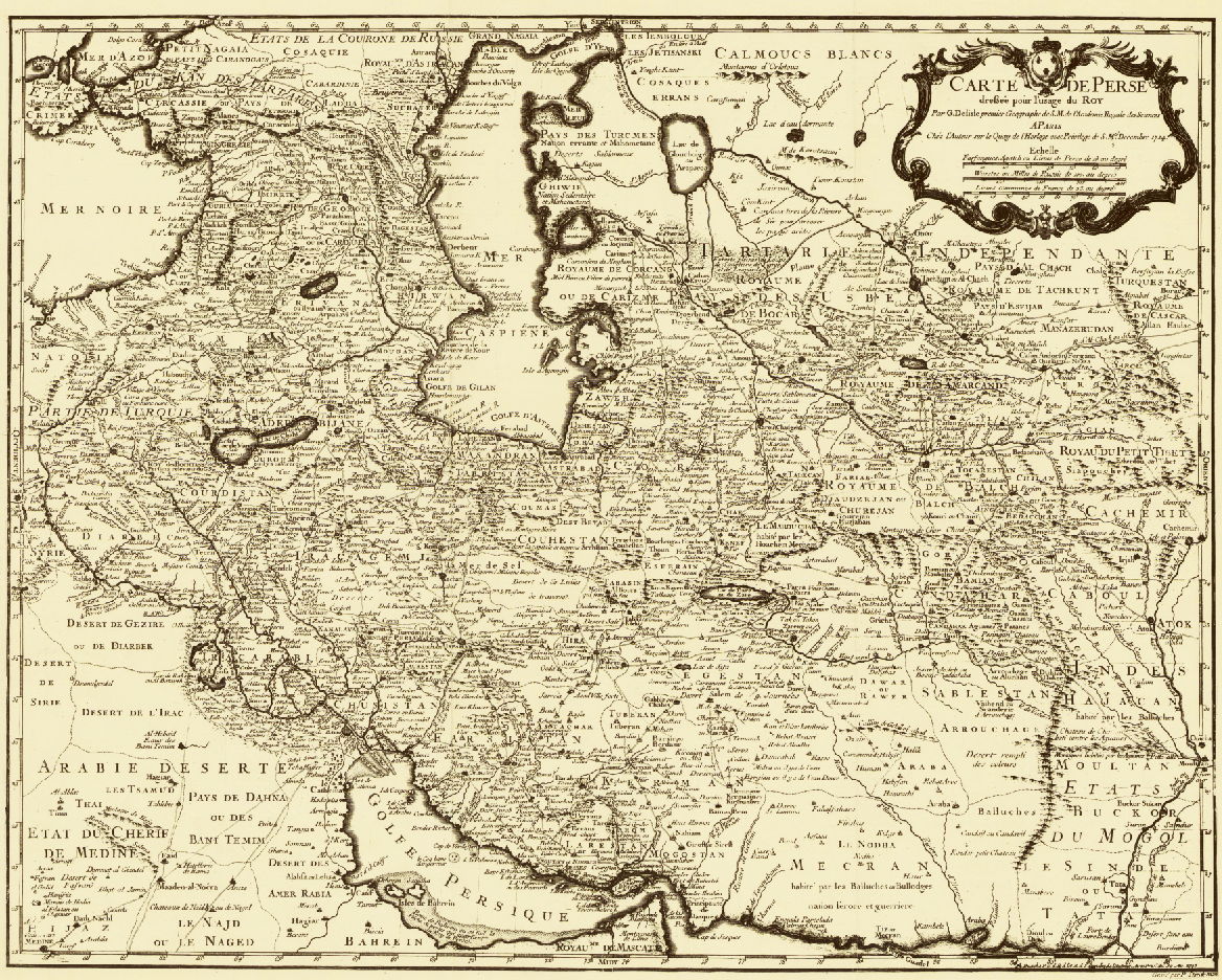 نقشه ایران 1724 میلادی