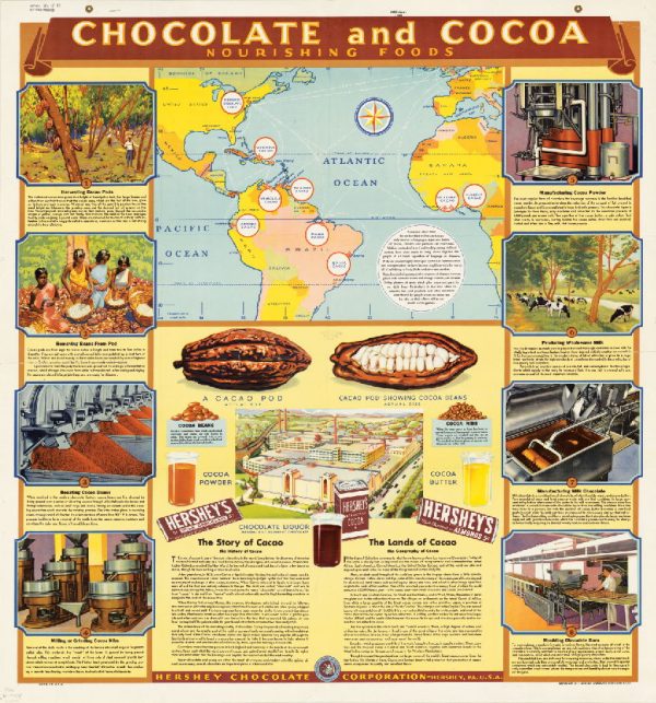 پوستر تبلیغاتی شکلات چاپ شده در 1944 میلادی