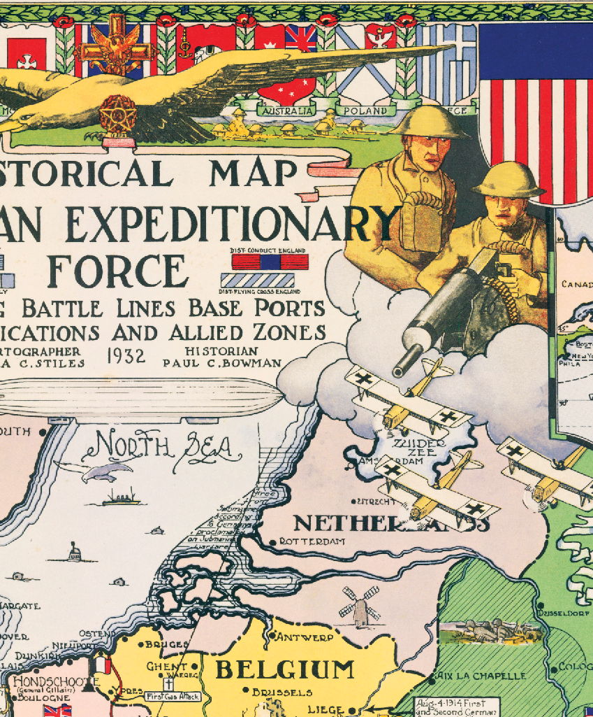 نقشه تاریخی نیروهای آمریکایی در سال 1932 میلادی