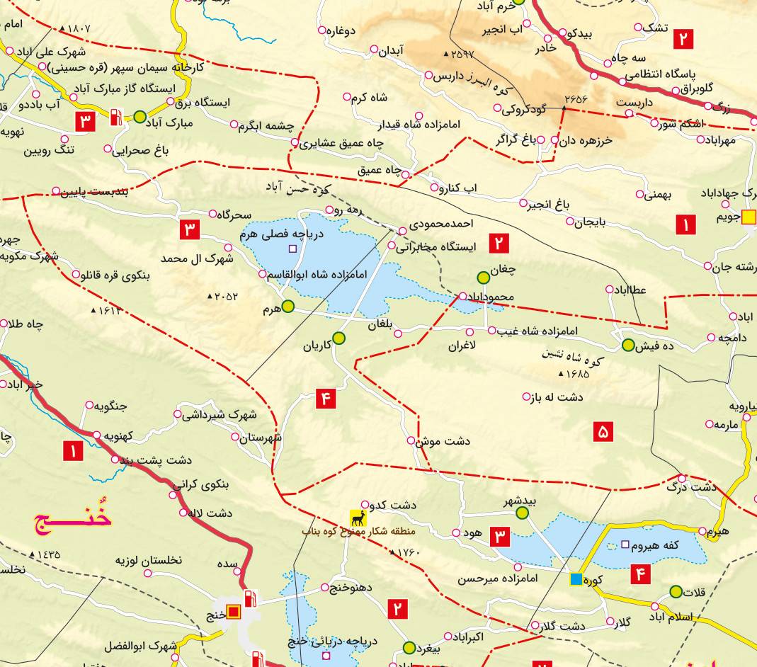 نقشه تقسیمات فارس 1401
