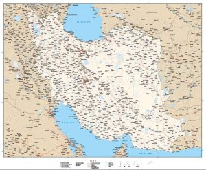 Iran Vector Map Editable-English