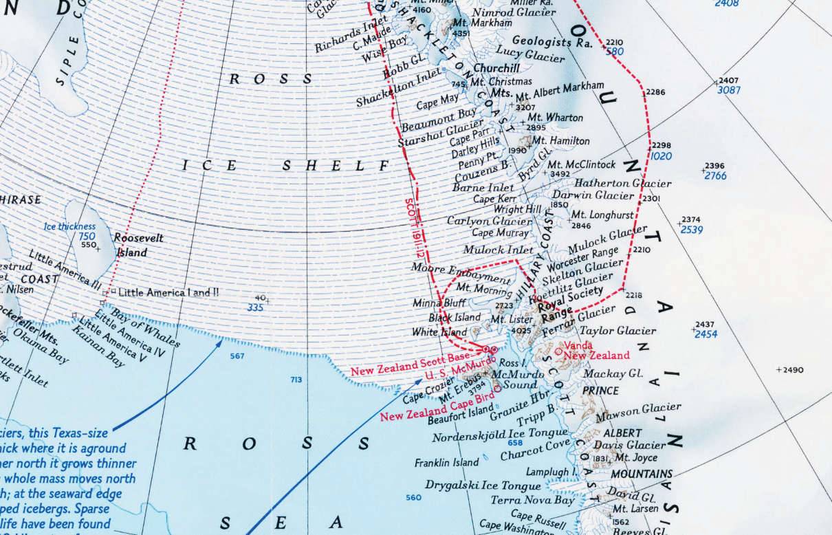 نقشه قطب جنوب 1987