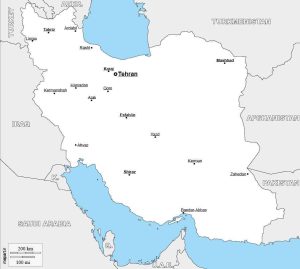 نقشه وکتور ایران انگلیسی