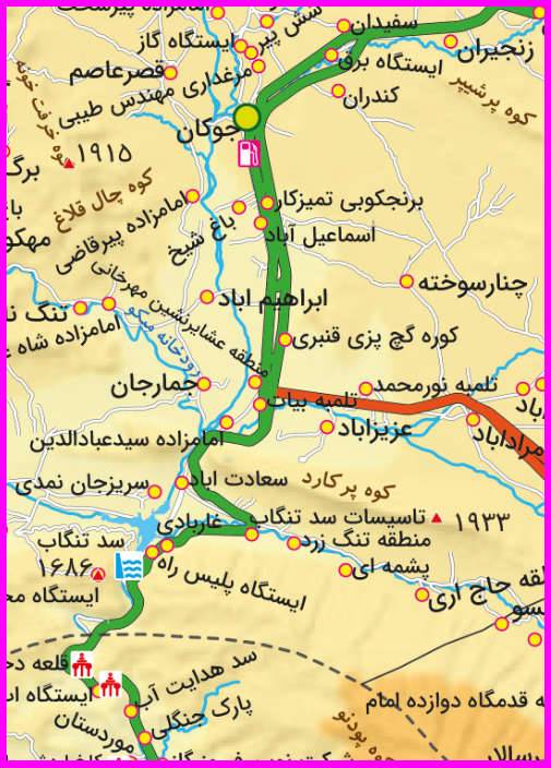 نقشه شهرستان فیروزآباد