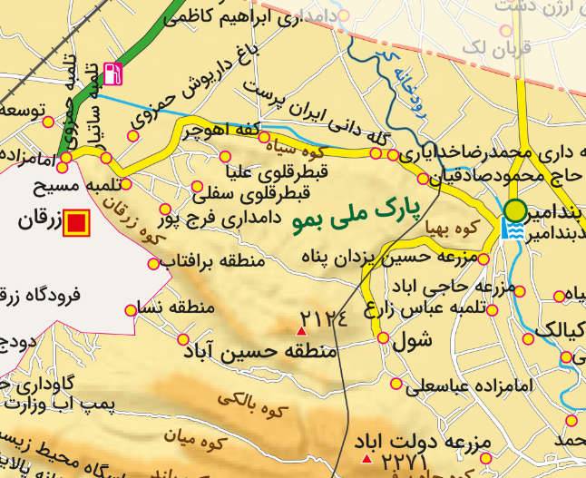 جدیدترین نقشه شهرستان زرقان