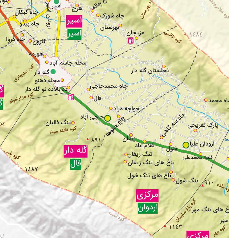 جدیدترین نقشه شهرستان مهر