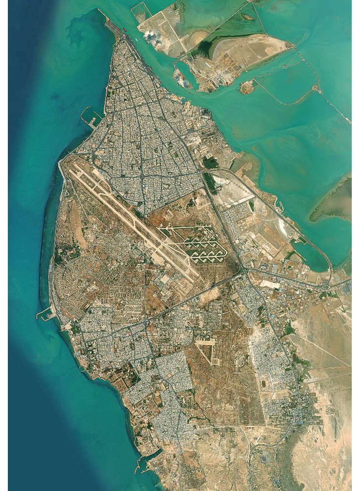 تصویر ماهواره شهر بوشهر
