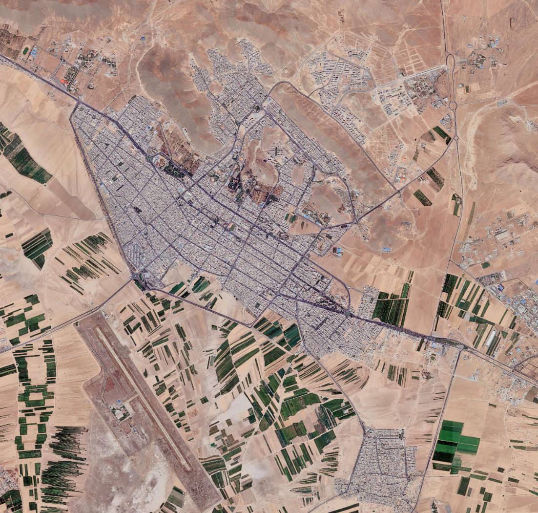 تصویر ماهواره شهر شهرکرد