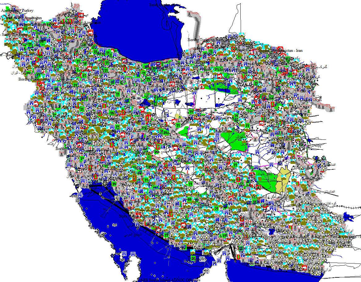 نقشه وکتور ایران Osm