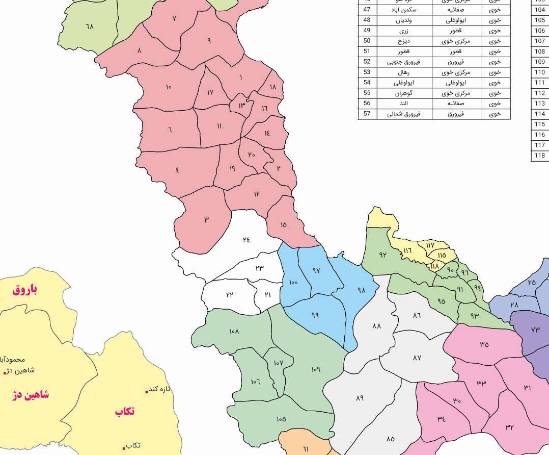 تقسیمات سیاسی آذربایجان غربی