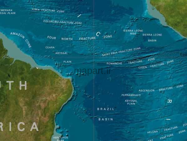 world ocean bathymetry map