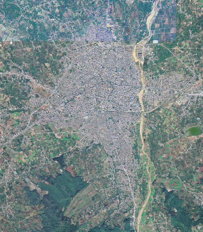 تصویر ماهواره شهر ساری