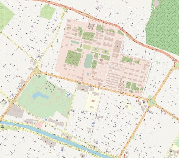 نقشه محله باباکوهی و باغ تخت شیراز