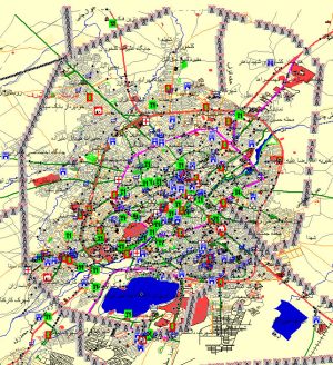 نقشه وکتور قابل ویرایش شهر اردبیل