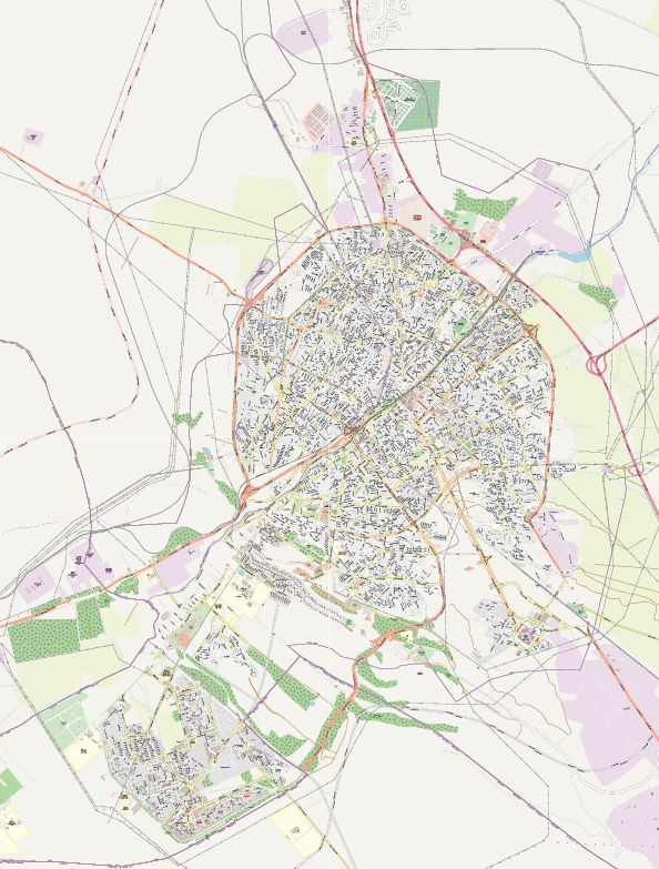 نقشه Pdf شهر قم
