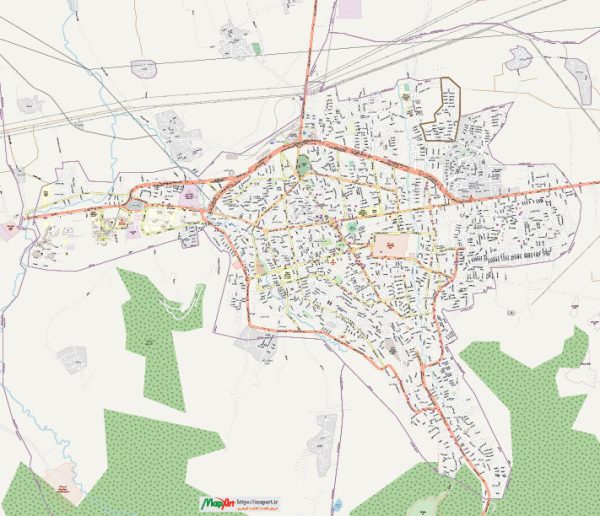 نقشه Pdf شهر گرگان