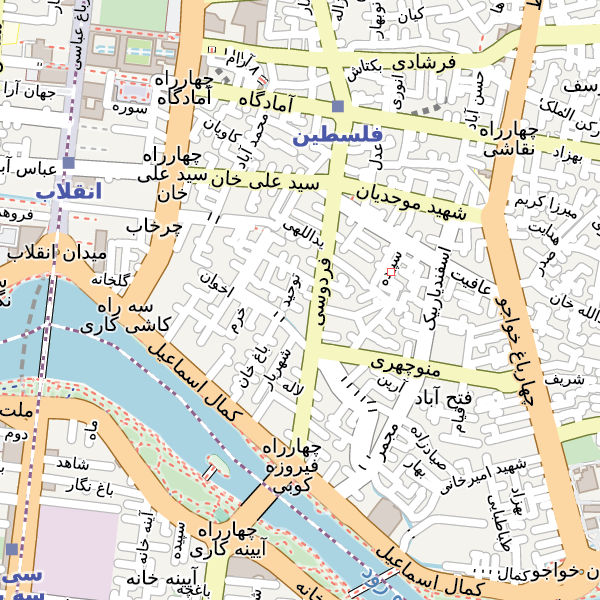 نقشه شهر اصفهان با کیفیت بالا و قابل ویرایش