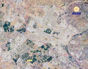 نقشه شهر کرج با تصویر ماهواره