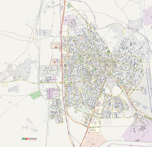 نقشه Pdf شهر زاهدان
