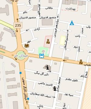 نقشه pdf منطقه ۱۱ شهرداری تهران