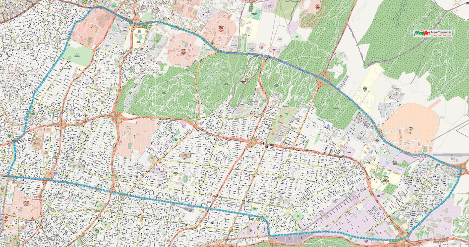 نقشه منطقه ۴ تهران