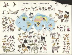 نقشه حیوانات جهان ۱۹۷۰ میلادی