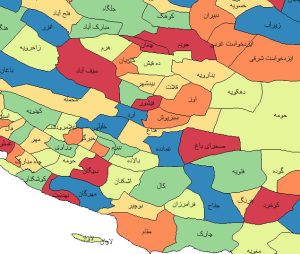 مرز محدوده دهستان های ایران ۱۴۰۰