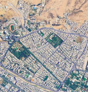 عکس هوایی ابریشمی و ارم شیراز