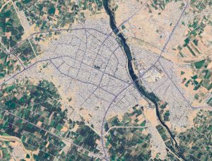 عکس هوایی شهر میاندوآب