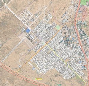 نقشه محله رکن آباد شیراز با تصویر ماهواره