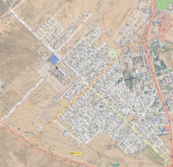 نقشه محله رکن آباد شیراز با تصویر ماهواره