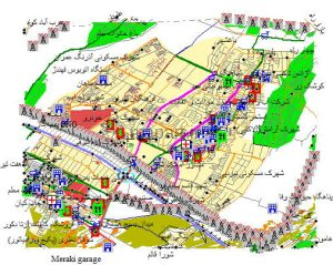 نقشه gis شهر مهستان