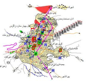 نقشه gis شهر پیرانشهر