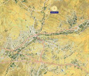 نقشه شهر رودهن با تصویر ماهواره
