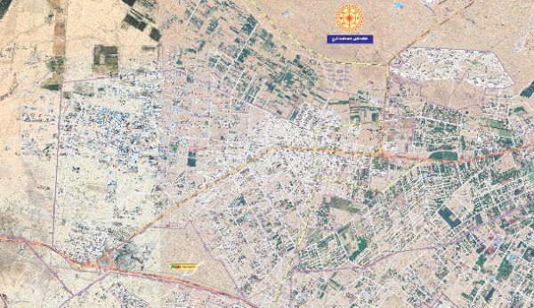 نقشه شهر ماهدشت کرج با تصویر ماهواره