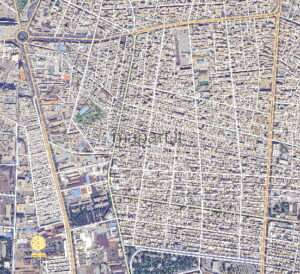 نقشه محله شوش با تصویر ماهواره