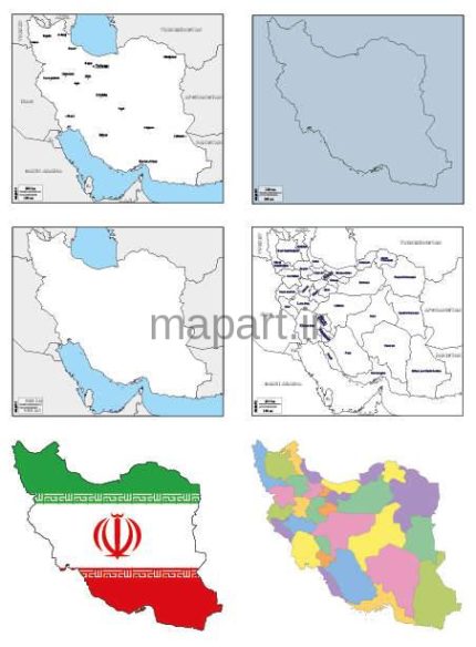 مجموعه نقشه وکتور ایران
