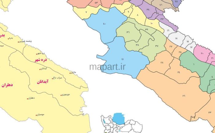 تقسیمات استان ایلام