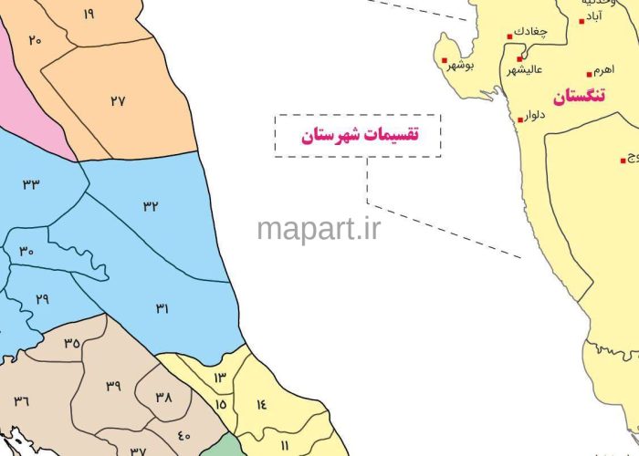 تقسیمات کشوری استان بوشهر - تصویر 2