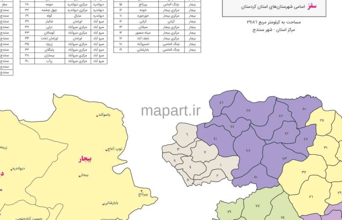 تقسیمات کشوری استان کردستان - تصویر 2