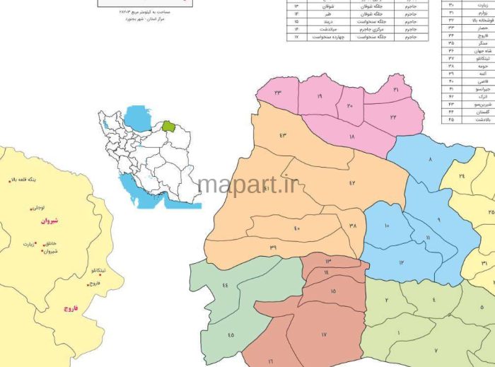 تقسیمات کشوری خراسان شمالی - تصویر 2