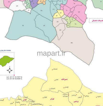 تقسیمات کشوری استان تهران بر اساس تقسیمات سیاسی 1400